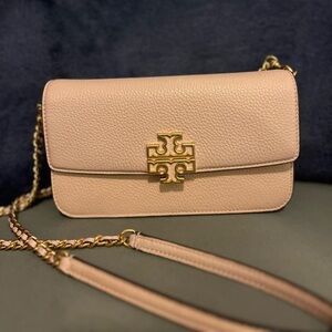 Tory Burch pink Britten chain wallet/crossbody